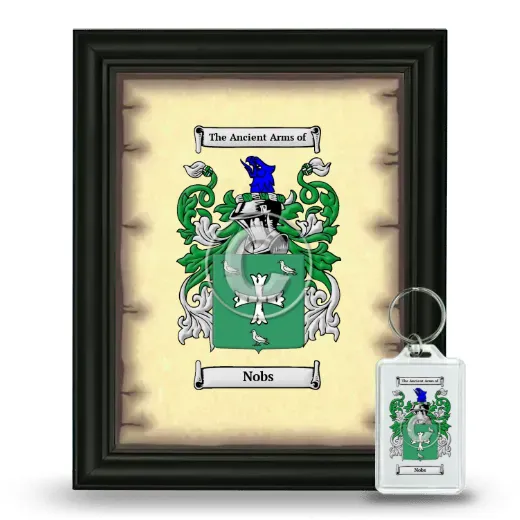 Nobs Framed Coat of Arms and Keychain - Black