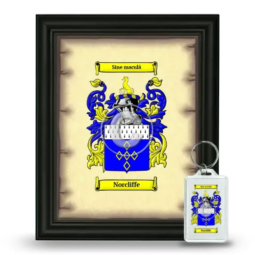 Norcliffe Framed Coat of Arms and Keychain - Black