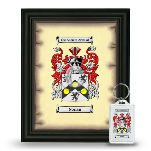 Norlan Framed Coat of Arms and Keychain - Black