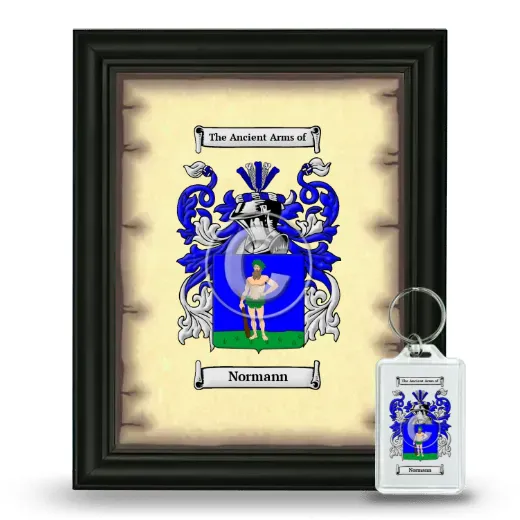 Normann Framed Coat of Arms and Keychain - Black