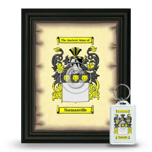 Normanville Framed Coat of Arms and Keychain - Black
