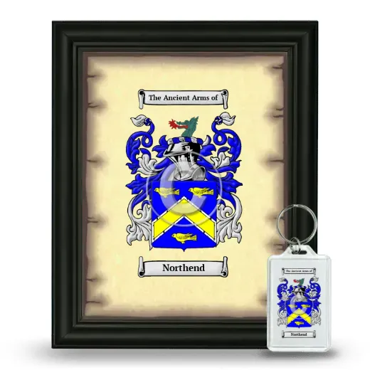 Northend Framed Coat of Arms and Keychain - Black