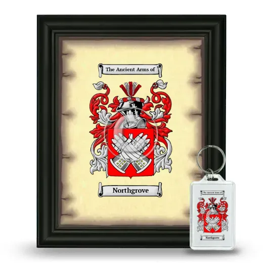 Northgrove Framed Coat of Arms and Keychain - Black