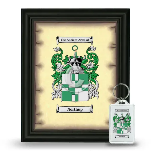 Northup Framed Coat of Arms and Keychain - Black