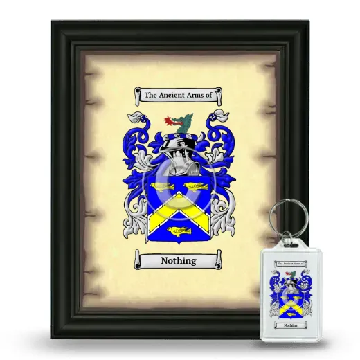 Nothing Framed Coat of Arms and Keychain - Black