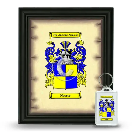 Notter Framed Coat of Arms and Keychain - Black