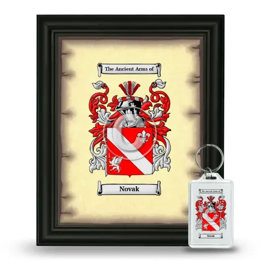 Novak Framed Coat of Arms and Keychain - Black
