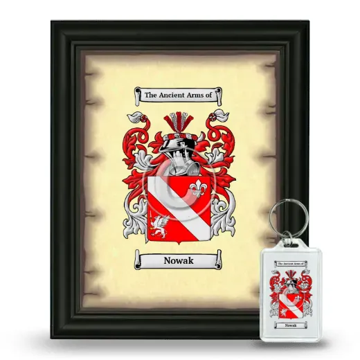 Nowak Framed Coat of Arms and Keychain - Black