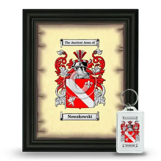 Nowakowski Framed Coat of Arms and Keychain - Black