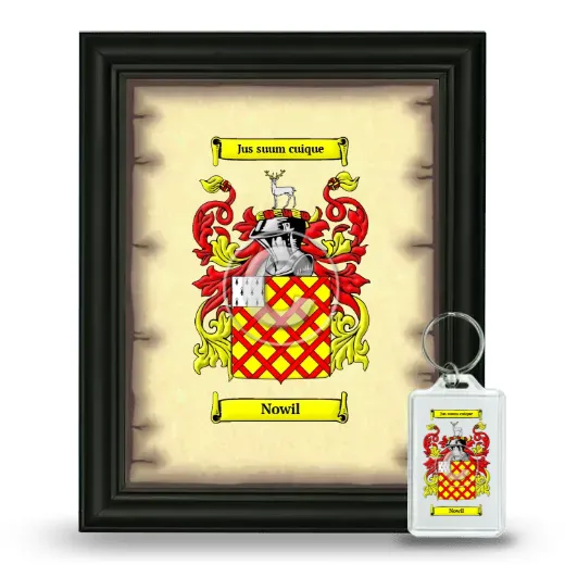 Nowil Framed Coat of Arms and Keychain - Black