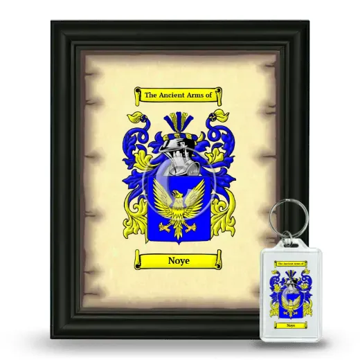 Noye Framed Coat of Arms and Keychain - Black