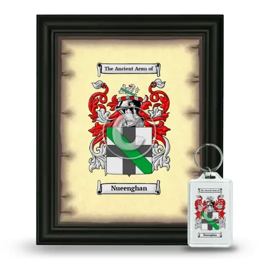 Nueenghan Framed Coat of Arms and Keychain - Black