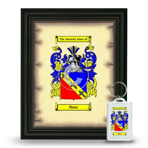 Nuss Framed Coat of Arms and Keychain - Black