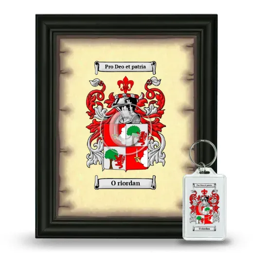 O riordan Framed Coat of Arms and Keychain - Black