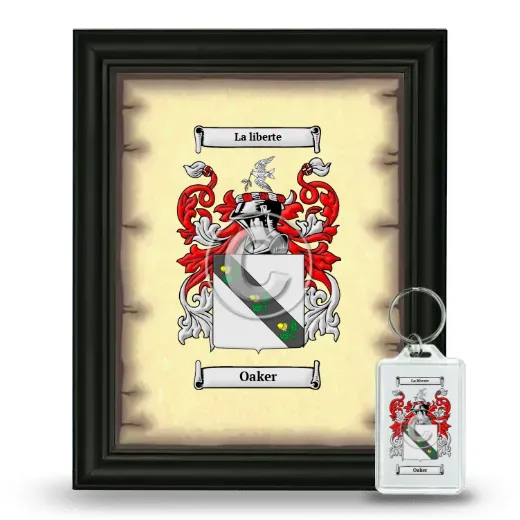 Oaker Framed Coat of Arms and Keychain - Black