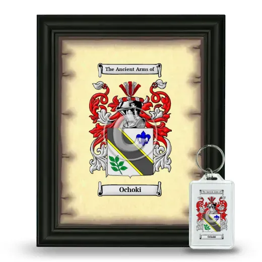 Ochoki Framed Coat of Arms and Keychain - Black