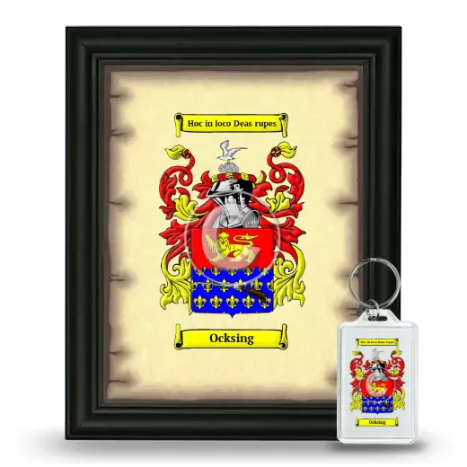 Ocksing Framed Coat of Arms and Keychain - Black