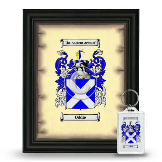 Oddie Framed Coat of Arms and Keychain - Black