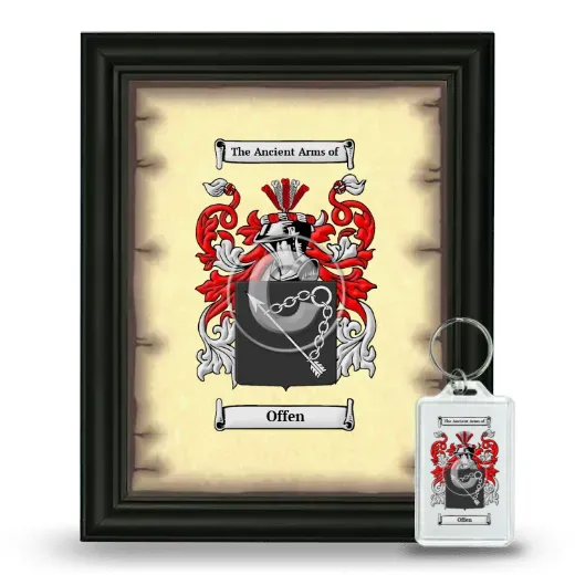 Offen Framed Coat of Arms and Keychain - Black