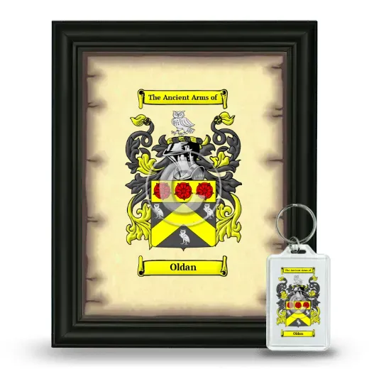 Oldan Framed Coat of Arms and Keychain - Black