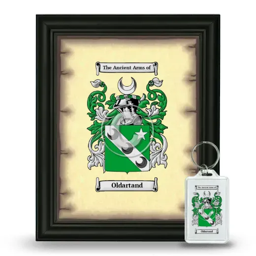 Oldartand Framed Coat of Arms and Keychain - Black