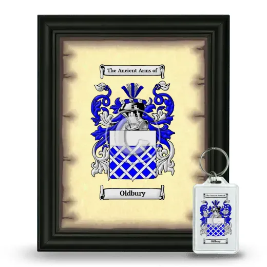 Oldbury Framed Coat of Arms and Keychain - Black