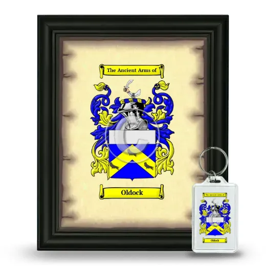Oldock Framed Coat of Arms and Keychain - Black