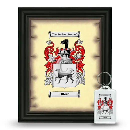 Olford Framed Coat of Arms and Keychain - Black