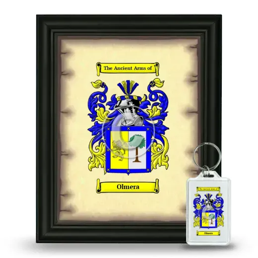 Olmera Framed Coat of Arms and Keychain - Black