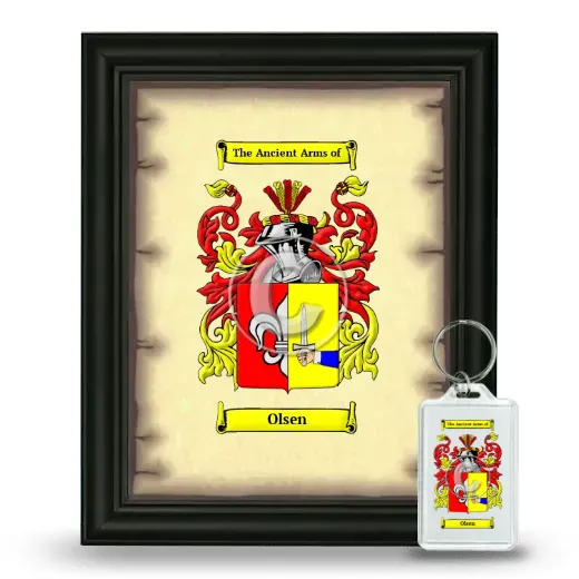 Olsen Framed Coat of Arms and Keychain - Black