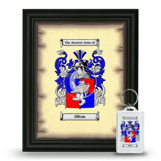 Olton Framed Coat of Arms and Keychain - Black