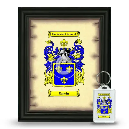 Onwin Framed Coat of Arms and Keychain - Black