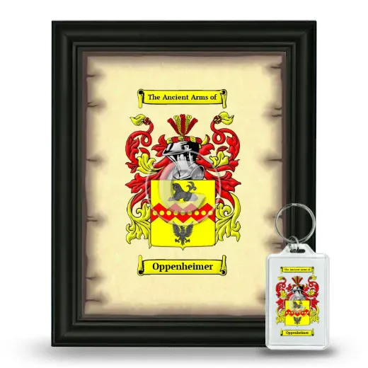 Oppenheimer Framed Coat of Arms and Keychain - Black