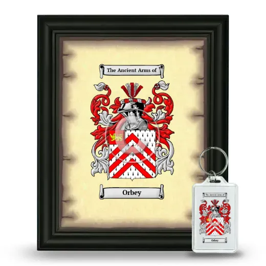 Orbey Framed Coat of Arms and Keychain - Black
