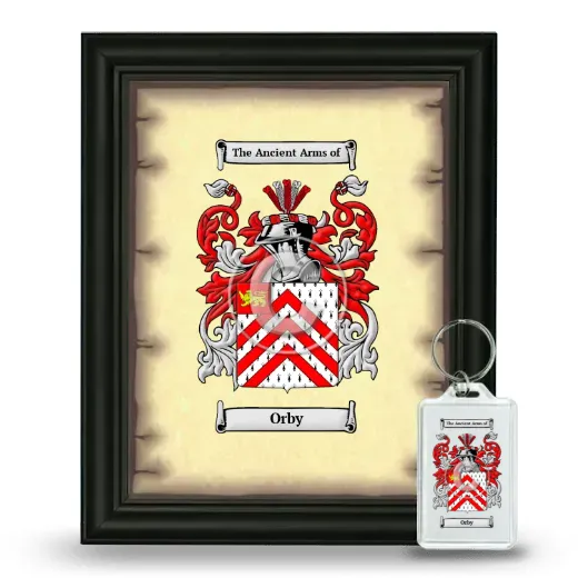 Orby Framed Coat of Arms and Keychain - Black
