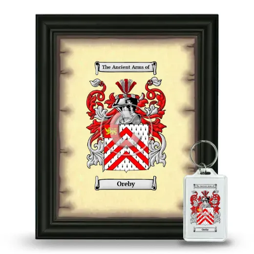 Oreby Framed Coat of Arms and Keychain - Black