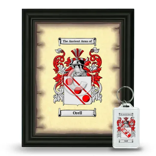 Orell Framed Coat of Arms and Keychain - Black