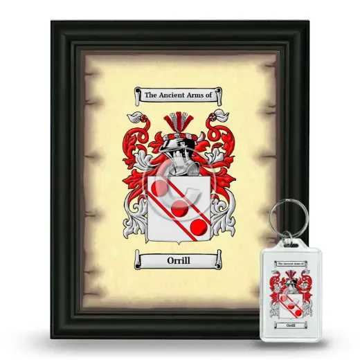 Orrill Framed Coat of Arms and Keychain - Black