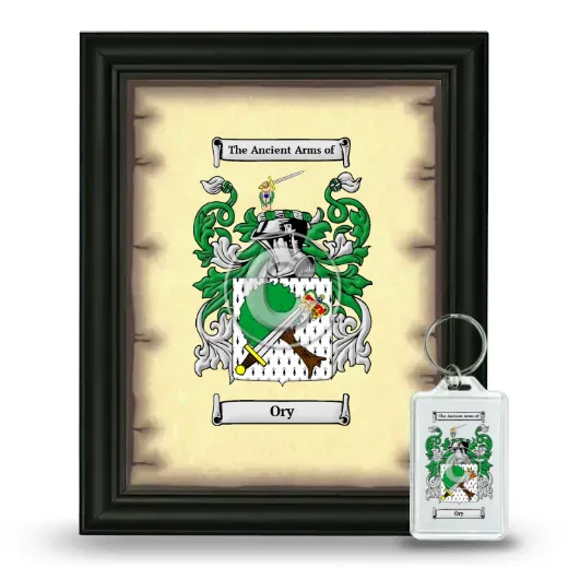 Ory Framed Coat of Arms and Keychain - Black