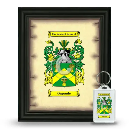 Osgoude Framed Coat of Arms and Keychain - Black