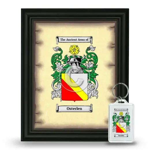 Osterlen Framed Coat of Arms and Keychain - Black