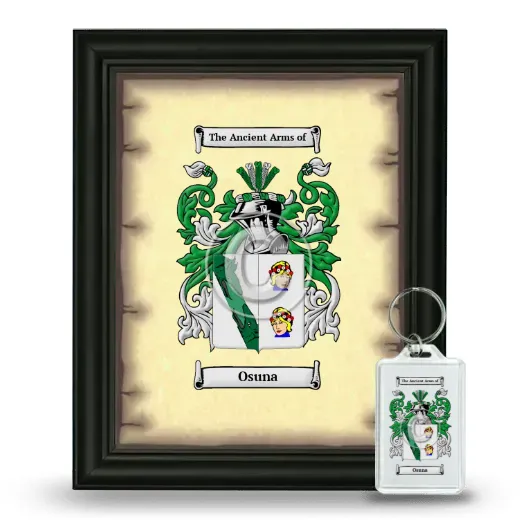 Osuna Framed Coat of Arms and Keychain - Black