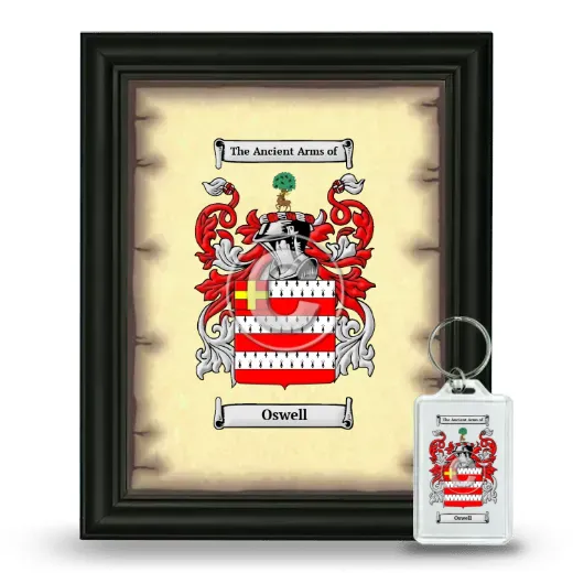 Oswell Framed Coat of Arms and Keychain - Black