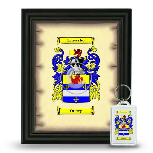 Oterry Framed Coat of Arms and Keychain - Black