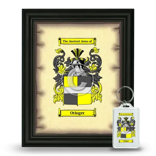 Otinger Framed Coat of Arms and Keychain - Black