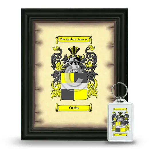 Ottin Framed Coat of Arms and Keychain - Black