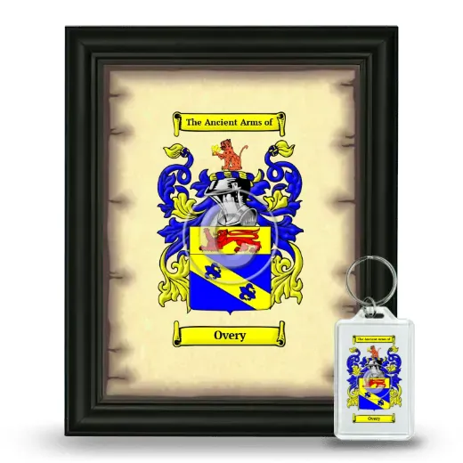Overy Framed Coat of Arms and Keychain - Black