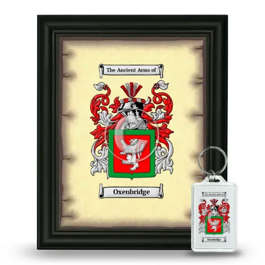 Oxenbridge Framed Coat of Arms and Keychain - Black