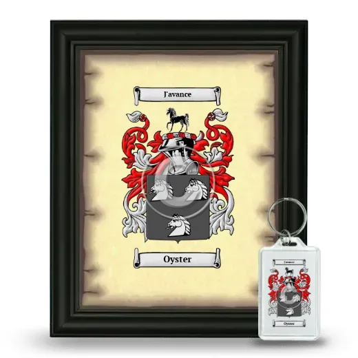 Oyster Framed Coat of Arms and Keychain - Black