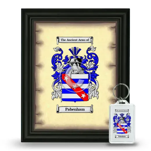Pabenham Framed Coat of Arms and Keychain - Black